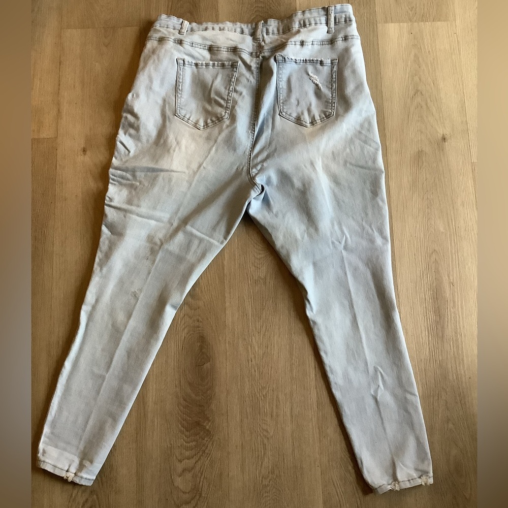 Wax Jean High-Rise Faded Light Blue Denim Jeans